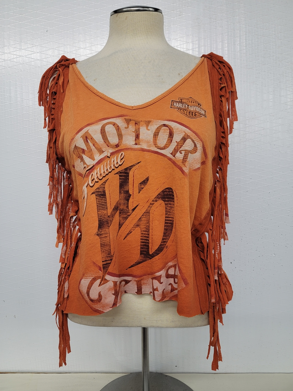 Harley Davidson Fringe Tank Upcycled - Picture 3 of 11